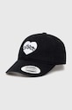 Carhartt WIP cotton baseball cap Amour Cap applique black I033626.0D2XX