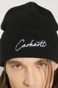 czarny Carhartt WIP czapka bawełniana Watcher Beanie