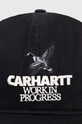 Carhartt WIP czapka z daszkiem bawełniana Ducks Cap I033704.89XX czarny AW24