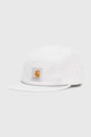 Бавовняна бейсболка Carhartt WIP Backley Cap гладкий сірий I016607.29JXX