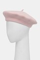 Шерстяной берет United Colors of Benetton шерсть розовый 6HPKD41HF