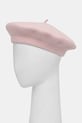 United Colors of Benetton beret wełniany wełna różowy 6HPKD41HF