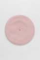 United Colors of Benetton beret wełniany 6HPKD41HF różowy AW25