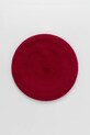 United Colors of Benetton beret wełniany 6HPKD41HF różowy AW25