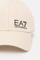 Bavlněná baseballová čepice EA7 Emporio Armani AF11989.7X000005.M1013 béžová AW24