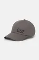 Хлопковая кепка EA7 Emporio Armani хлопок серый AF11989.7X000005.M8049