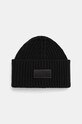 Шерстяная шапка EA7 Emporio Armani шерсть чёрный 4F203.245129.00020