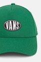 Vans șapcă de baseball din bumbac VN000HSBJ5F1 verde AW24