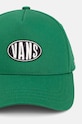 Vans șapcă de baseball din bumbac VN000HSBJ5F1 verde AW24