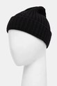 United Colors of Benetton czapka wełniana 1244DA011 czarny AW24