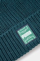 Puma pamut sapka Classics Graphic Short Beanie 025680 zöld AW24