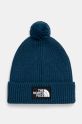 Шапка The North Face TNF Logo Box Pom Beanie тънък тюркоазен NF0A3FN31NO1