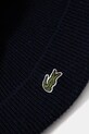 Vlnená čiapka a šál Lacoste RB5385 tmavomodrá