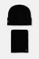 Vlnená čiapka a šál Lacoste vlna čierna RB5385