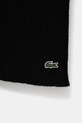 Vlnená čiapka a šál Lacoste RB5385 čierna