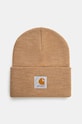Σκούφος Carhartt WIP Acrylic Watch Hat απλικέ μπεζ I020175.2ITXX