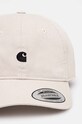 Bavlněná baseballová čepice Carhartt WIP Madison Logo Cap I023750.2DUXX béžová AW24