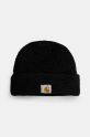 Шапка Carhartt WIP Prentis Beanie гладкий чорний I033848.89XX