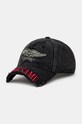 Martine Rose cotton baseball cap Cut Peak Back Cap applique black 1169WP07002