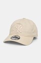 Bavlněná baseballová čepice New Era NEW YORK YANKEES bavlna béžová 60565106