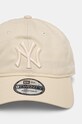 Bavlněná baseballová čepice New Era NEW YORK YANKEES 60565106 béžová AW24
