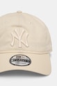 New Era czapka z daszkiem bawełniana NEW YORK YANKEES 60565106 beżowy AW24