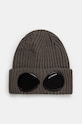 Vlněná čepice C.P. Company Extra Fine Merino Wool Goggle Beanie vlna béžová 17CMAC122A005509A
