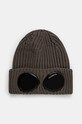 Vlněná čepice C.P. Company Extra Fine Merino Wool Goggle Beanie vlna béžová 17CMAC122A005509A