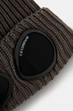 Vlněná čepice C.P. Company Extra Fine Merino Wool Goggle Beanie 17CMAC122A005509A béžová AW24
