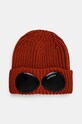 C.P. Company czapka wełniana Extra Fine Merino Wool Goggle Beanie wełna brązowy 17CMAC122A005509A