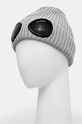Akcesoria C.P. Company czapka wełniana Extra Fine Merino Wool Goggle Beanie 17CMAC122A005509A szary