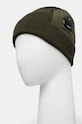 Вовняна шапка C.P. Company Knit Cap 17CMAC297A005509A зелений AW24