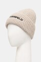 Вовняна шапка Karl Lagerfeld 246W3411 бежевий AW24