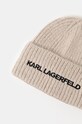 Аксесуари Вовняна шапка Karl Lagerfeld 246W3411 бежевий