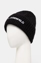 Вовняна шапка Karl Lagerfeld 246W3411 чорний AW24