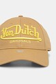 Хлопковая кепка Von Dutch DB SEATTLE 7030515 бежевый AW24