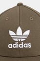 Pamučna kapa sa šiltom adidas Originals zelena IX7571