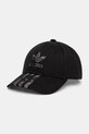 adidas Originals șapcă de baseball din bumbac bumbac negru IY1545