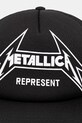 Шапка с козирка Represent Metallica Cap MLM802.01 черен SS25