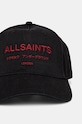 AllSaints șapcă de baseball din bumbac 29AS200808 negru AW24