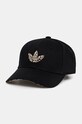 Pamučna kapa sa šiltom adidas Originals Leopard natpis crna IY4102