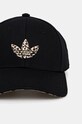 Pamučna kapa sa šiltom adidas Originals Leopard IY4102 crna AW24