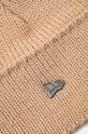 New Era czapka z domieszką wełny WIDE CUFF BEANIE 60565427 beżowy AW24