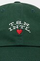 Bavlněná baseballová čepice thisisneverthat Heart Cap TN243WHWBC08 zelená AW24