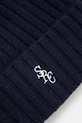 Кашмирена шапка Sporty & Rich SRC Wool Cashmere AC066506302BL32 тъмносин AW24