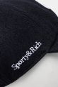 Sporty & Rich șapcă de lână Yankees Serif Wool AC060505634BL32 bleumarin AW24