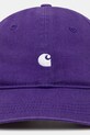 Carhartt WIP cotton baseball cap Madison Logo Cap I023750.2RPXX violet SS25
