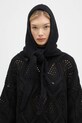 GANNI masca Soft Wool Balaclava A6223 negru AW24