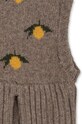 Dječja vunena balaklava Konges Sløjd BELOU LEMON KNIT BALACLAVA siva KS101426