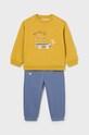 Dětská tepláková souprava Mayoral pletenina žlutá 2821.3E.Baby.9BYH